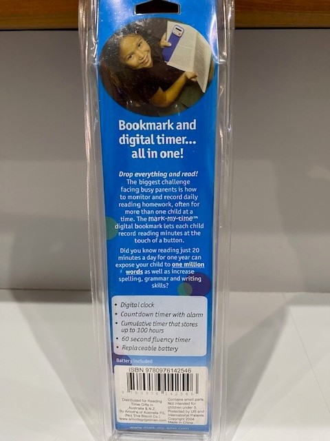 Digital book marker back