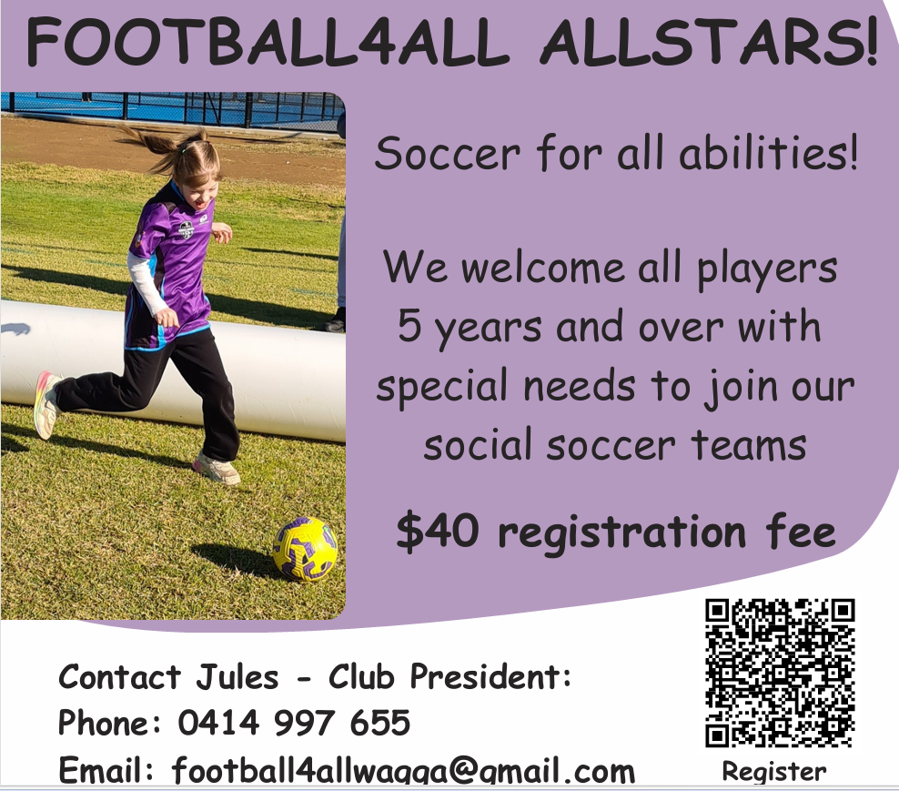 2026 Wagga football4all allstars!
